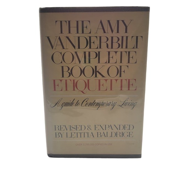 Vintage 1978 Amy Vanderbilt Complete Book of Etiquette Guide Contemporary Living - Picture 1 of 5